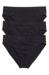Nordstrom Rack Assorted 3-pack High Rise Seamless Full Briefs In Black