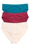 NORDSTROM RACK NORDSTROM RACK ASSORTED 3-PACK HIGH RISE SEAMLESS FULL BRIEFS