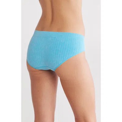 Nordstrom Rack Assorted 3-pack Ribbed Hipster Briefs In Blue Pool Teal Multi