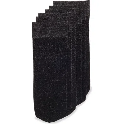 Nordstrom Rack Assorted 3-pack Sheer Anklet Socks In Black