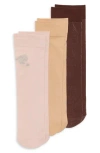 Nordstrom Rack Assorted 3-pack Sheer Anklet Socks In Multi