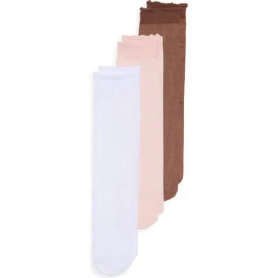 Nordstrom Rack Assorted 3-pack Sheer Anklet Socks In Multi
