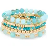 Nordstrom Rack Assorted 5-pack Stretch Bracelets In Blue