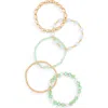 Nordstrom Rack Assorted 5-pack Stretch Bracelets In Multi