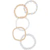 Nordstrom Rack Assorted 5-pack Stretch Bracelets In Multi