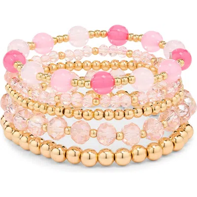 Nordstrom Rack Assorted 5-pack Stretch Bracelets In Multi
