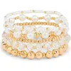 Nordstrom Rack Assorted 5-pack Stretch Bracelets In Gold