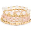 Nordstrom Rack Assorted 5-pack Stretch Bracelets In Gold