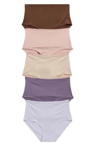 Nordstrom Rack Assorted 5-pack Ultimate Stretch Breathable Hipster Briefs In Multi