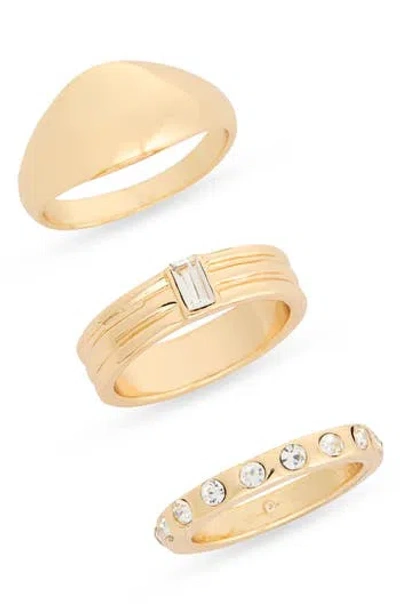 Nordstrom Rack Assorted Set Of 3 Rings In Gold