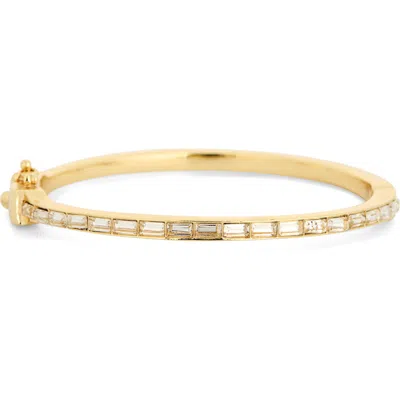 Nordstrom Rack Baguette Cubic Zirconia Bangle Bracelet In Gold