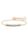 Nordstrom Rack Baguette Cut Bar Slider Bracelet In Gold