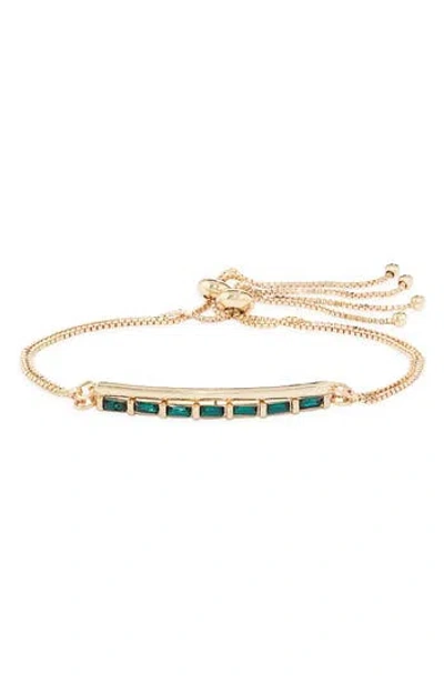 Nordstrom Rack Baguette Cut Bar Slider Bracelet In Gold