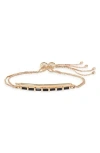 Nordstrom Rack Baguette Cut Bar Slider Bracelet In Gold