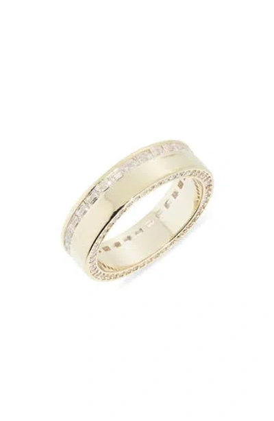 Nordstrom Rack Baguette Cz Band Ring In Gray