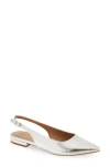 Nordstrom Rack Baldwyn Slingback Flat In Silver Metallic
