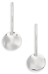 Nordstrom Rack Bar & Disc Drop Earrings In Silver