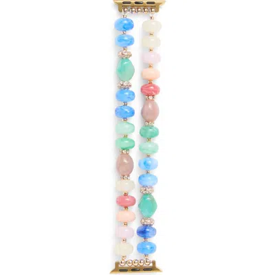 Nordstrom Rack Beaded Apple Watch® Watchband In Multi
