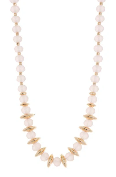Nordstrom Rack Beaded Collar Necklace In White
