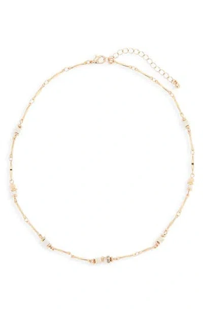 Nordstrom Rack Beaded Collar Necklace In Gold