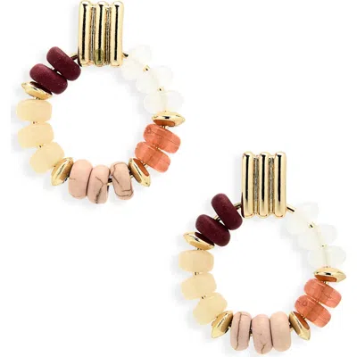 Nordstrom Rack Beaded Hoop Earrings In Multi