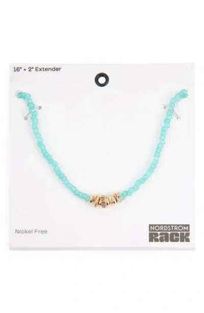 Nordstrom Rack Beaded Rondelle Necklace In Blue
