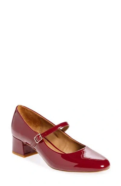 Nordstrom Rack Bernadette Mary Jane Pump In Red Garnet