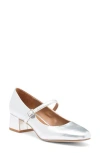 Nordstrom Rack Bernadette Mary Jane Pump In Silver Metallic
