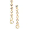 Nordstrom Rack Bezel Crystal Linear Drop Earrings In Gold