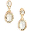 Nordstrom Rack Bezel Set Crystal Drop Earrings In Gold