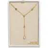 Nordstrom Rack Bezel Set Cubic Zirconia Station Y-necklace In Gold