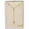 Nordstrom Rack Bezel Set Cubic Zirconia Y-necklace In Gold