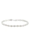Nordstrom Rack Bezel Set Cz Tennis Bracelet In Silver