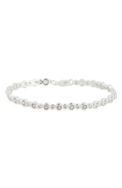Nordstrom Rack Bezel Set Cz Tennis Bracelet In Silver