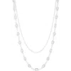 Nordstrom Rack Bezel Stone Layered Necklace In White