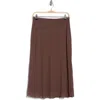 Nordstrom Rack Bias Cut Chiffon Midi Skirt In Brown Roast