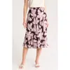 Nordstrom Rack Bias Cut Chiffon Midi Skirt In Purple Morn Soly Blooms
