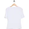 Nordstrom Rack Boat Neck Ribbed T-shirt In White