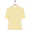 Nordstrom Rack Boat Neck Ribbed T-shirt In Yellow