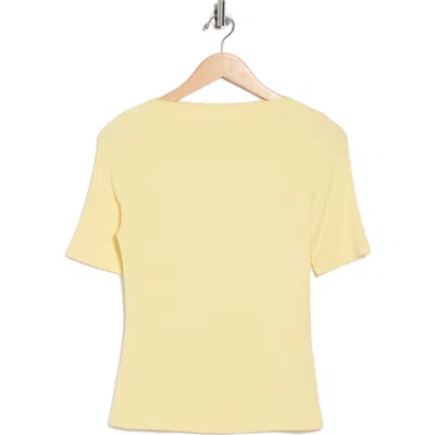 Nordstrom Rack Boat Neck Ribbed T-shirt In Yellow