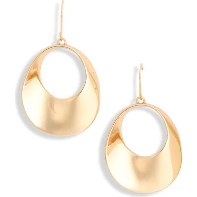 Nordstrom Rack Bold Hoop Drop Earrings In Gold