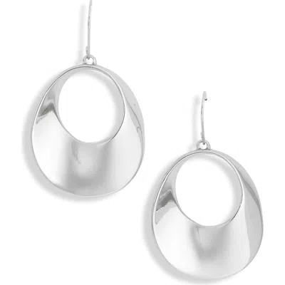 Nordstrom Rack Bold Hoop Drop Earrings In Silver