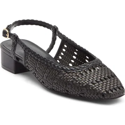 Nordstrom Rack Bretta Woven Slingback Pump In Black