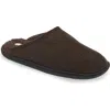 Nordstrom Rack Brock Faux Fur Lined Scuff Slipper In Brown Herringbone