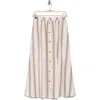 Nordstrom Rack Button Front Poplin Midi Skirt