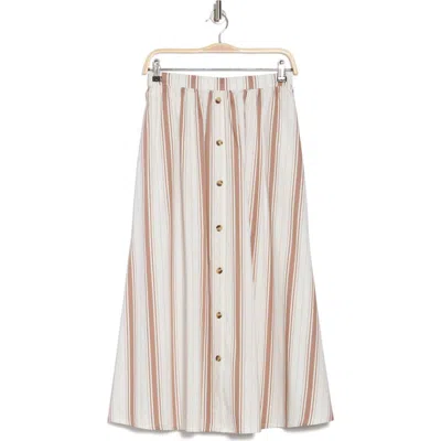 Nordstrom Rack Button Front Poplin Midi Skirt
