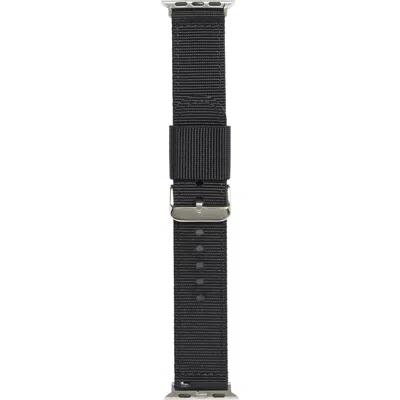Nordstrom Rack Canvas Smartwatch Band In Black