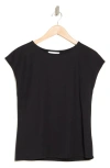 Nordstrom Rack Cap Sleeve Modal Blend T-shirt In Black