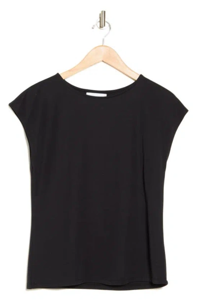 Nordstrom Rack Cap Sleeve Modal Blend T-shirt In Black