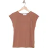 Nordstrom Rack Cap Sleeve Modal Blend T-shirt In Brown Clove
